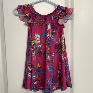Dot dot smile pink flower dress